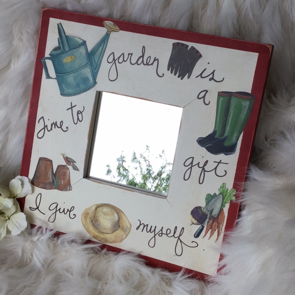 Handcrafted Gardening Mirror